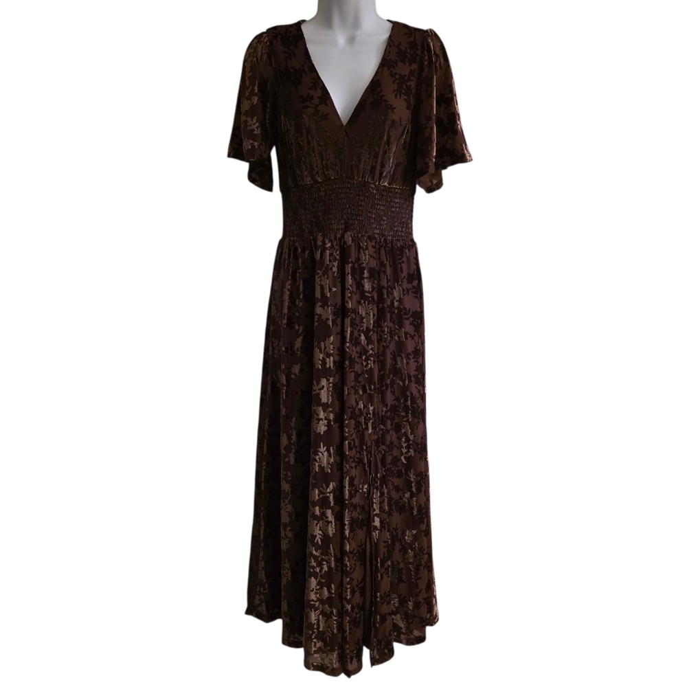 Baltic Born Veronica Velvet Maxi Dress- L - Picture 3 of 16
